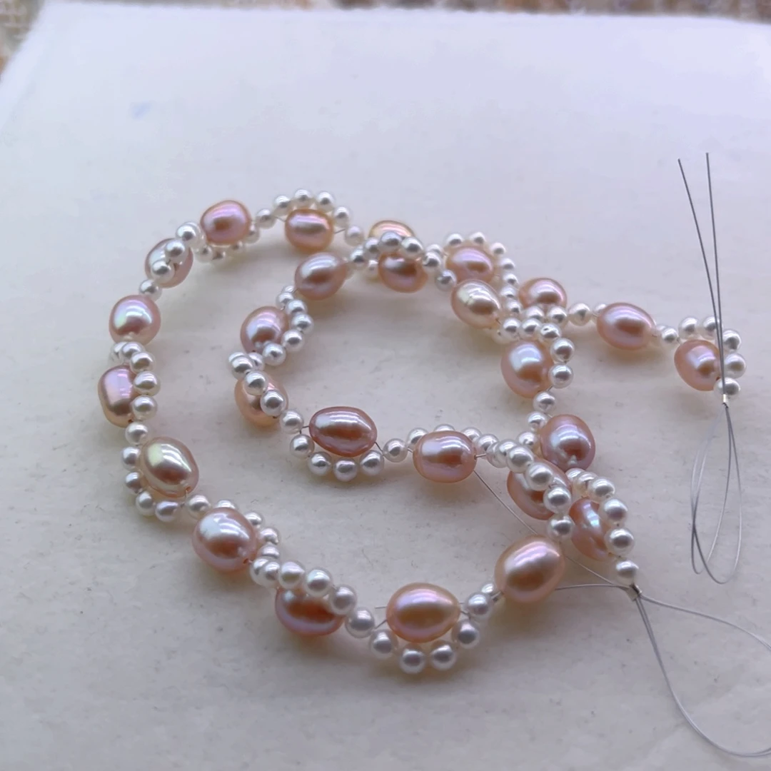 笨***妖未镶嵌耳饰淡水珍珠项链