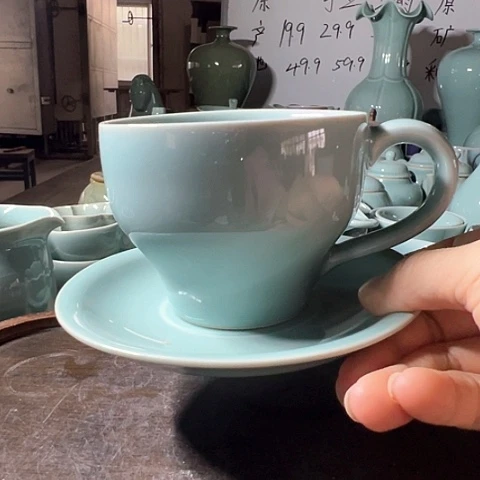 汝瓷咖啡杯微瑕福利