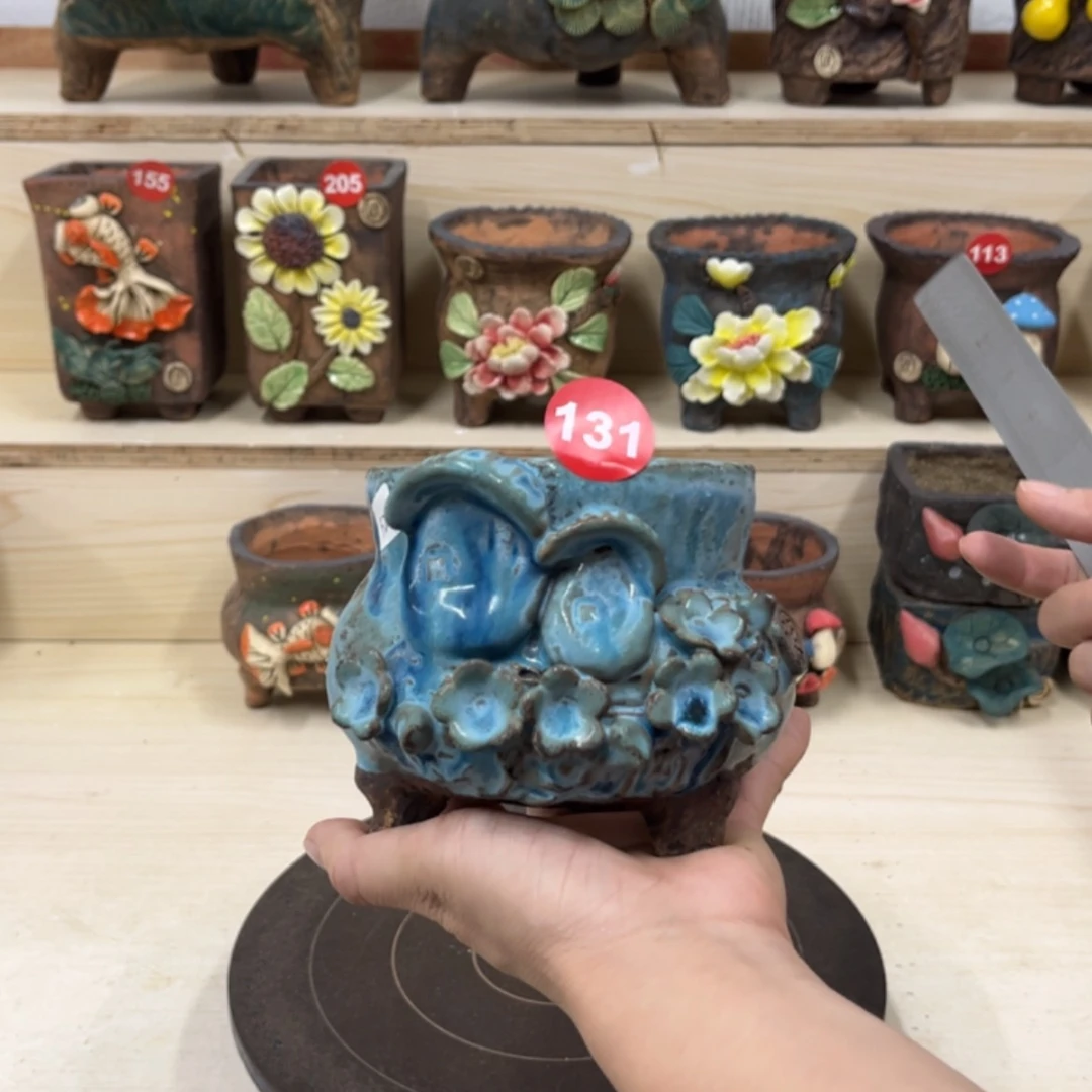 【闪购商品】紫砂花盆131号内口8.5外高10