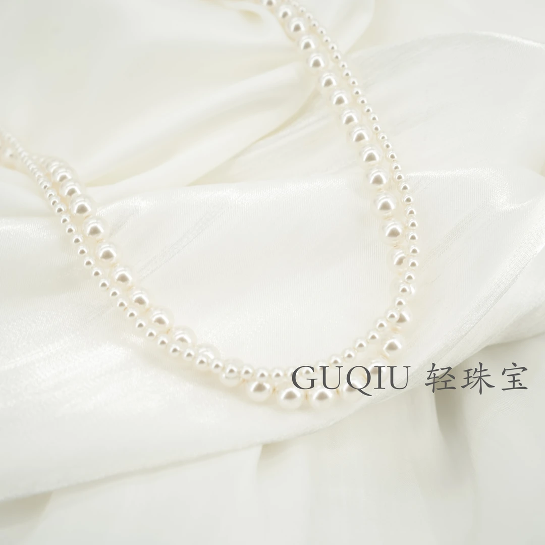 铜合金仿珍珠项链 正品施华洛珠项链叠戴百搭项链