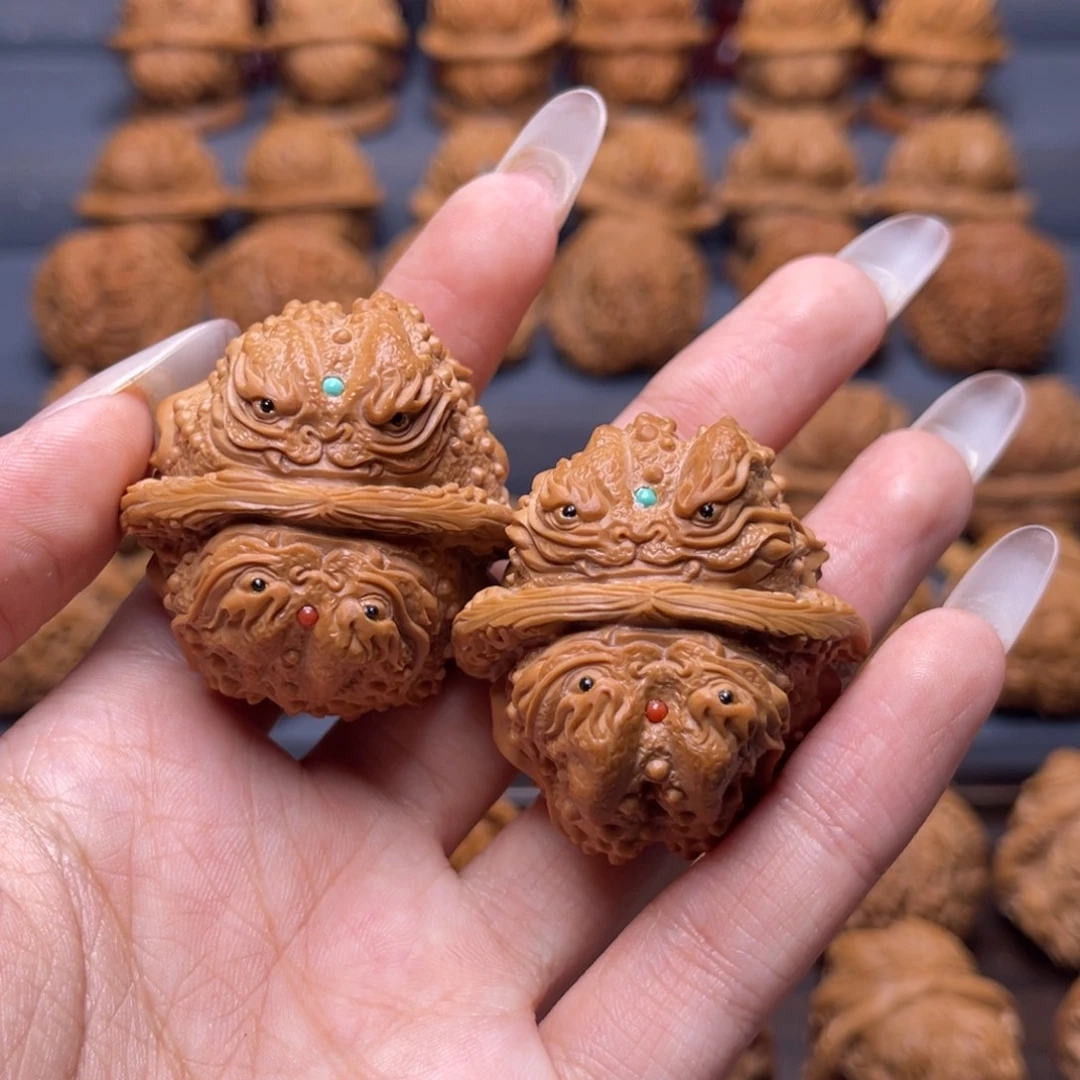 千***寻手串/手链核桃四面龙蟾带镶嵌福利