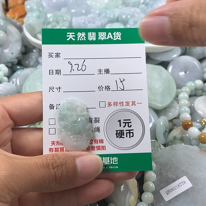翡翠未镶嵌吊坠(不含链)