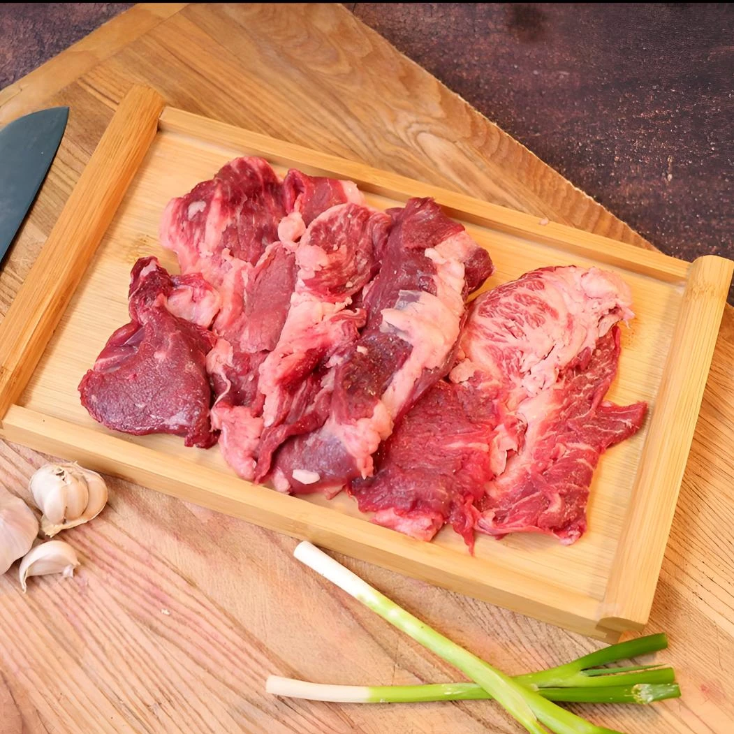 原切谷饲牛肉筋 清真 牛筋头巴脑 4斤 偏肥排酸牛肉有奶香肉香