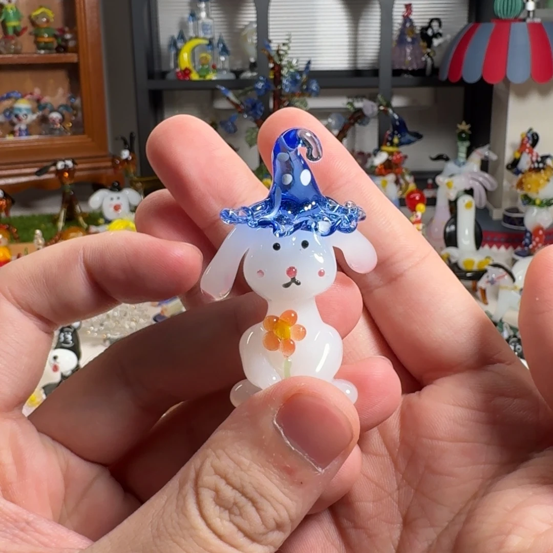 琉璃手工艺品小兔子