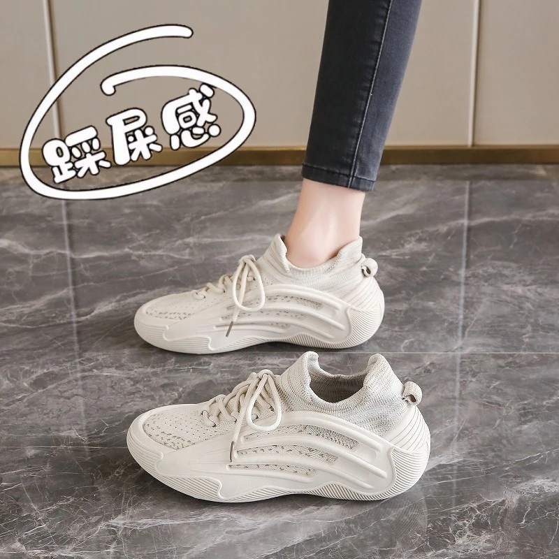莆田椰子女鞋春夏飞织运动鞋女2025新款爆款34码健身房跳绳跑步鞋