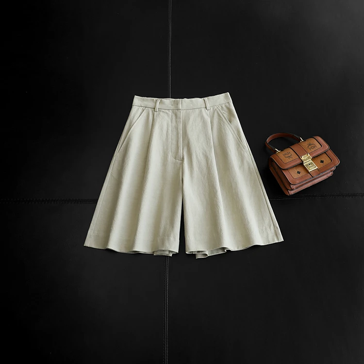 通勤百搭宽松百慕大休闲裤中裤短裤女夏
