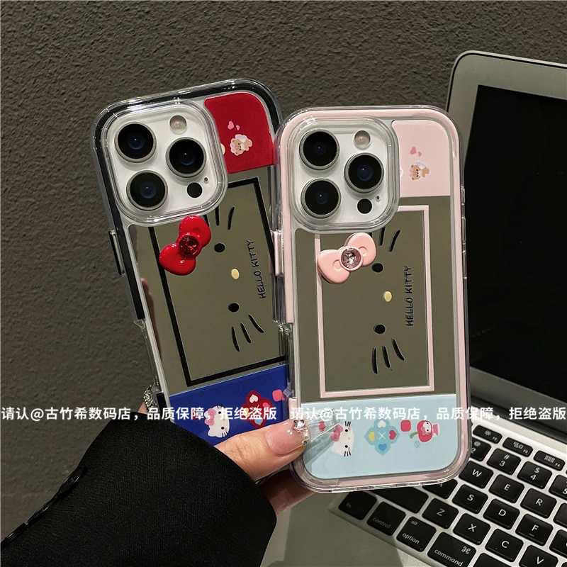 炫彩镜面适用苹果16/iPhone/华为手机壳防摔15promax爆款pura70潮