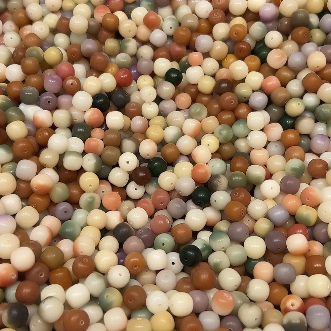 菩提根/象牙果手串150颗桶珠混装瑕疵