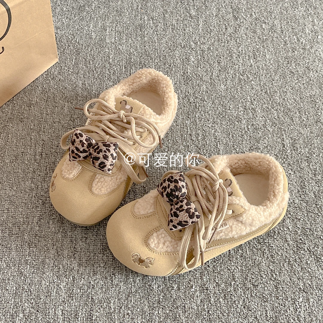 韩版勃肯板鞋女鞋子冬季新款2025爆款二棉鞋软底小白鞋加绒休闲鞋