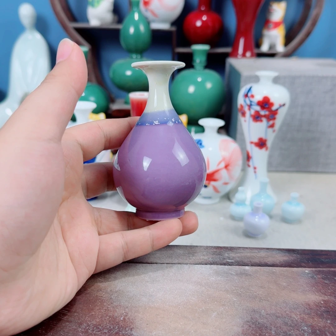 陶瓷手工小花器摆件