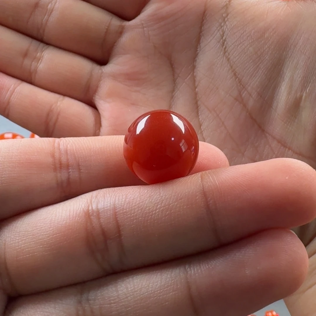 南红玛瑙未镶嵌圆珠16.7mm