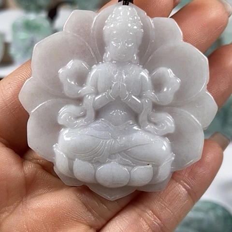 翡翠颈饰未镶嵌观音福利