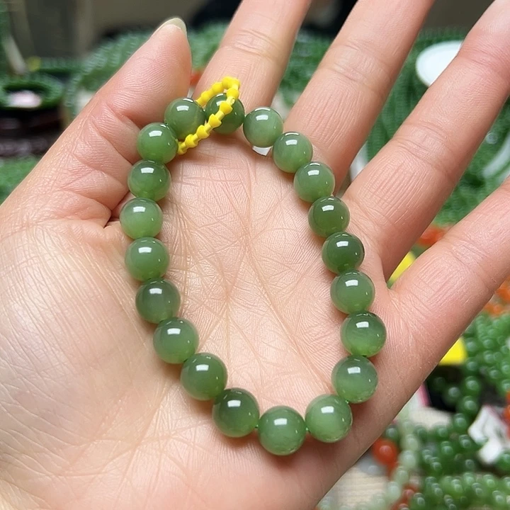 和田玉（碧玉）手链未镶嵌蔷**刺