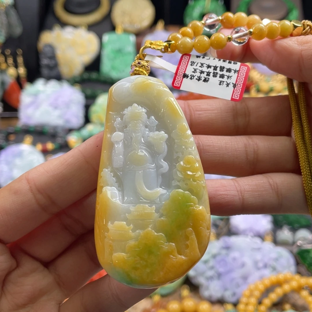 翡翠未镶嵌颈饰代编织