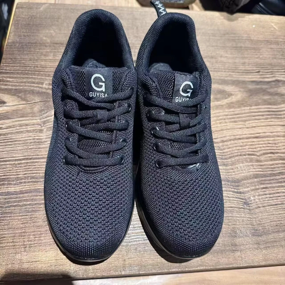 工作鞋劳保鞋黑色飞织面凯夫拉中底防砸防穿刺透气得劲夏季轻便