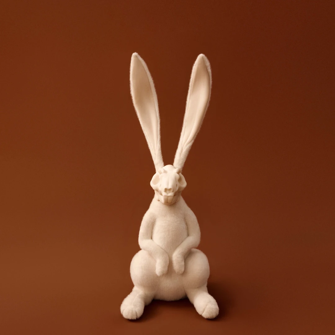 【暂时售罄】AWHITE 毛绒艺术 白色兔子 毛绒玩具潮流