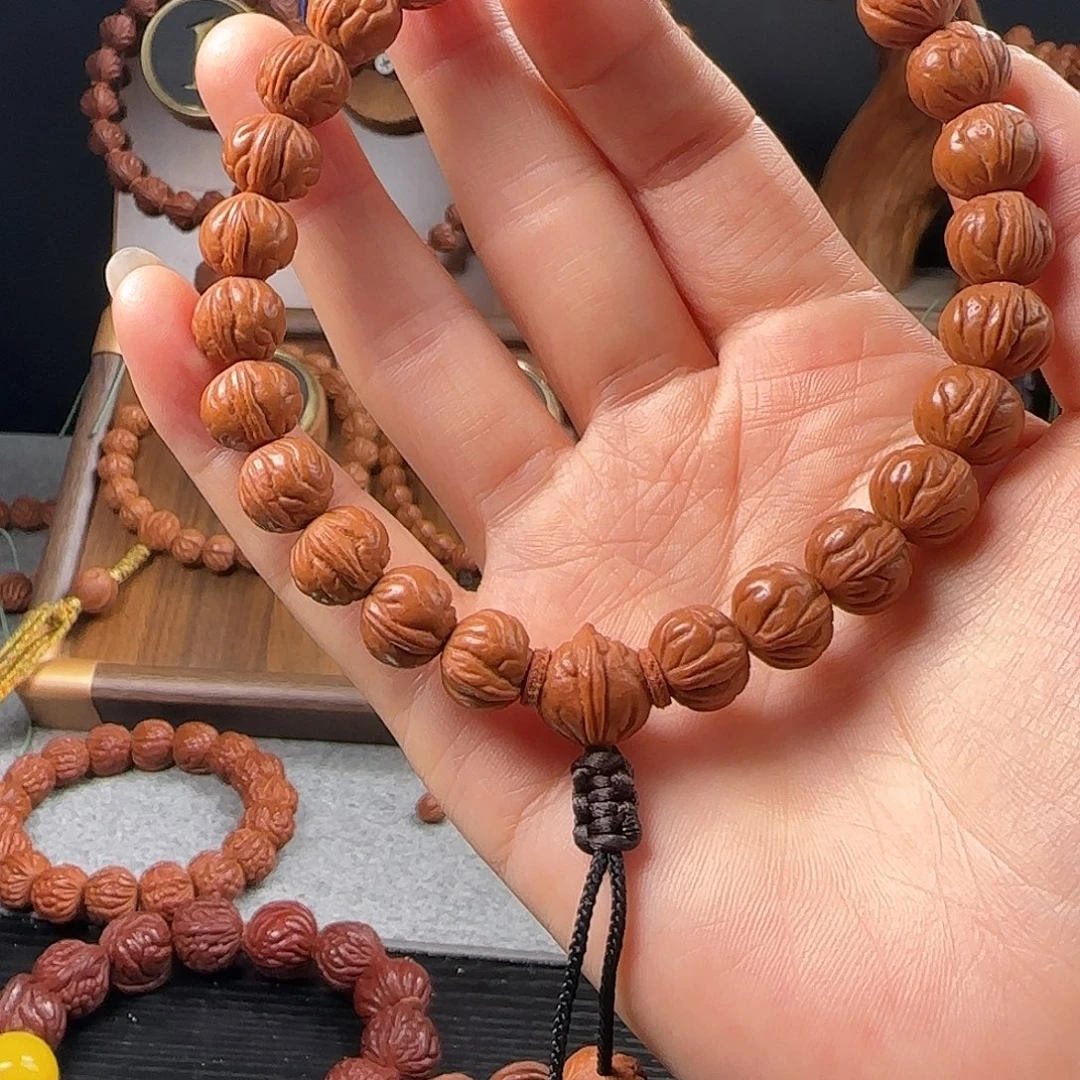 手串桃核11野生玉麒麟