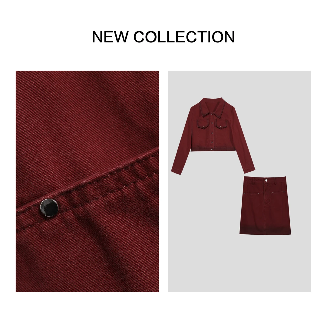 【龙哥专属】D5F36156B 春新款 红色外套短裙套装 活力四射 2048