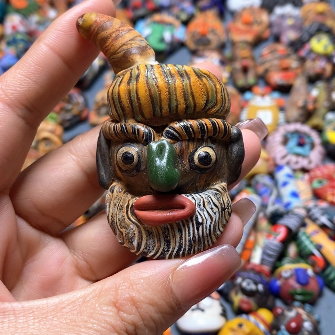 琉璃颈饰印度尼西亚单角娃