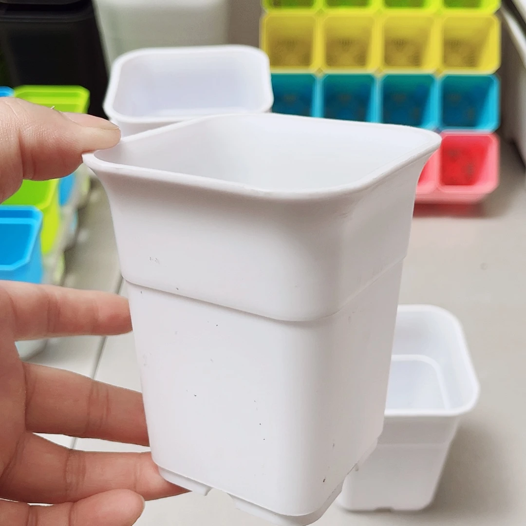 加厚万象口8.5高11白色盆15个无托