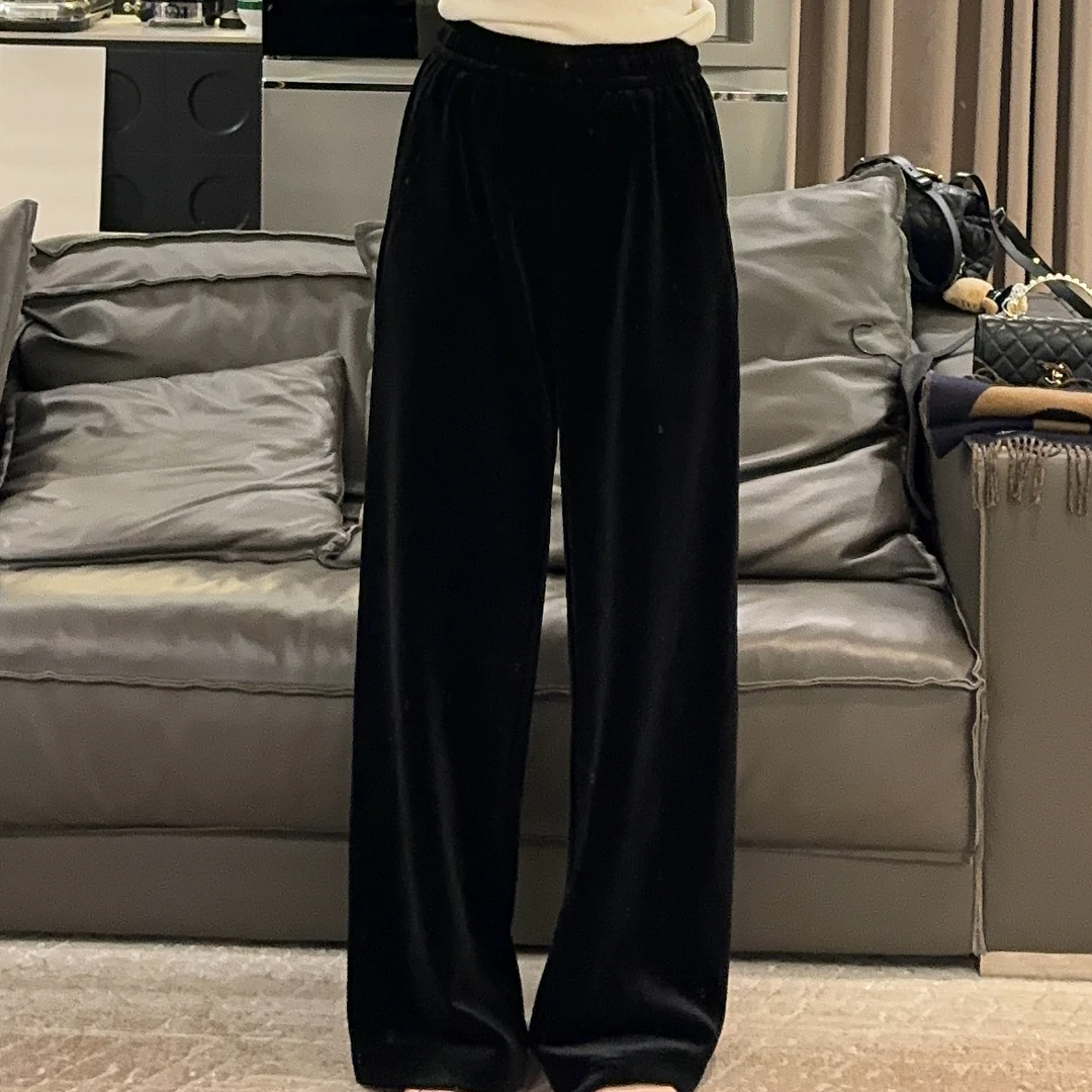 Zwinnie/詹维尼【丝绒加绒裤】 加厚冷冬必入松弛垂感裤子GZC202466