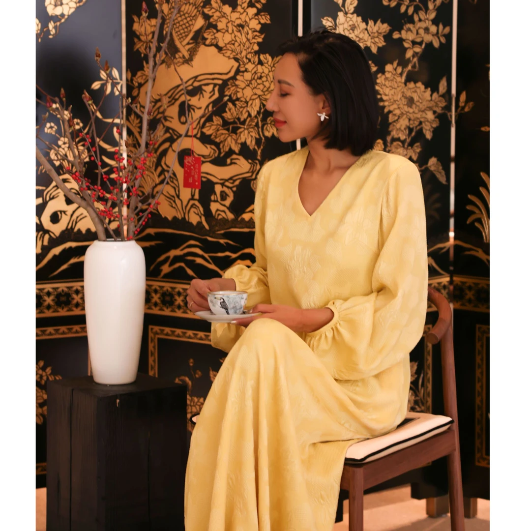 【Do.Fashion欧阳】“苏黎世” 浪漫度假风V领连衣裙