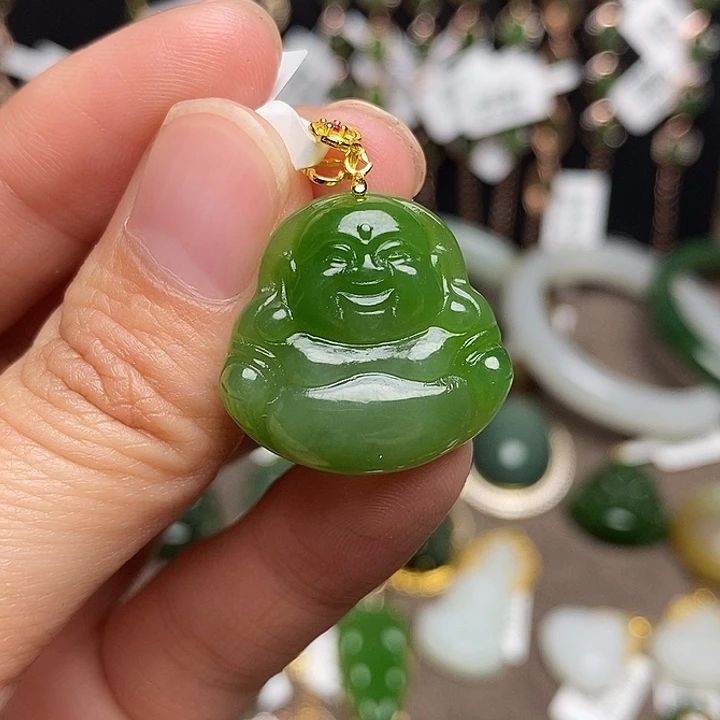 颈饰银S925镶嵌和田玉