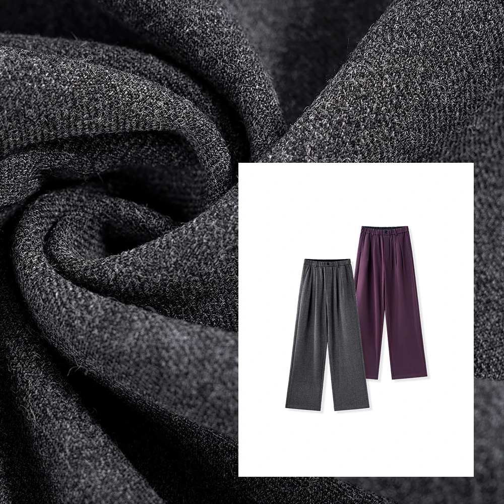 |艾丽|2025新款松紧腰慵懒百搭直筒休闲裤990097