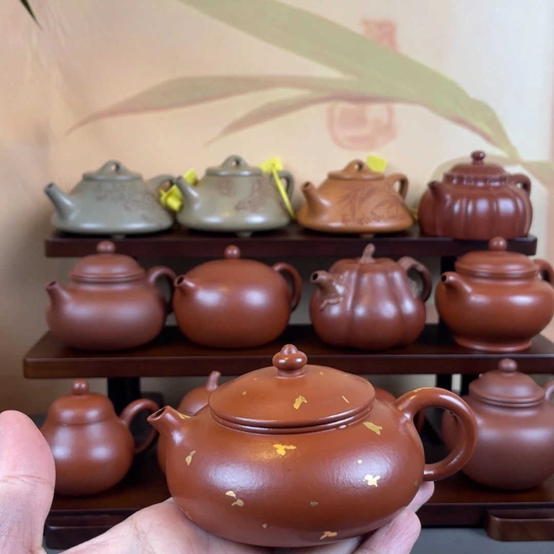 朝***阳茶壶紫砂紫砂壶寒江150 朱泥
