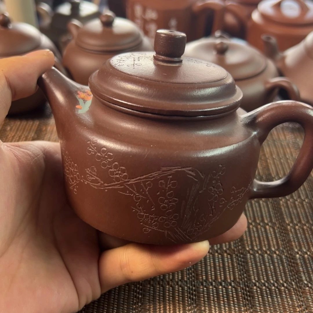 茶壶紫砂宜兴原矿紫砂壶230毫升容量微瑕