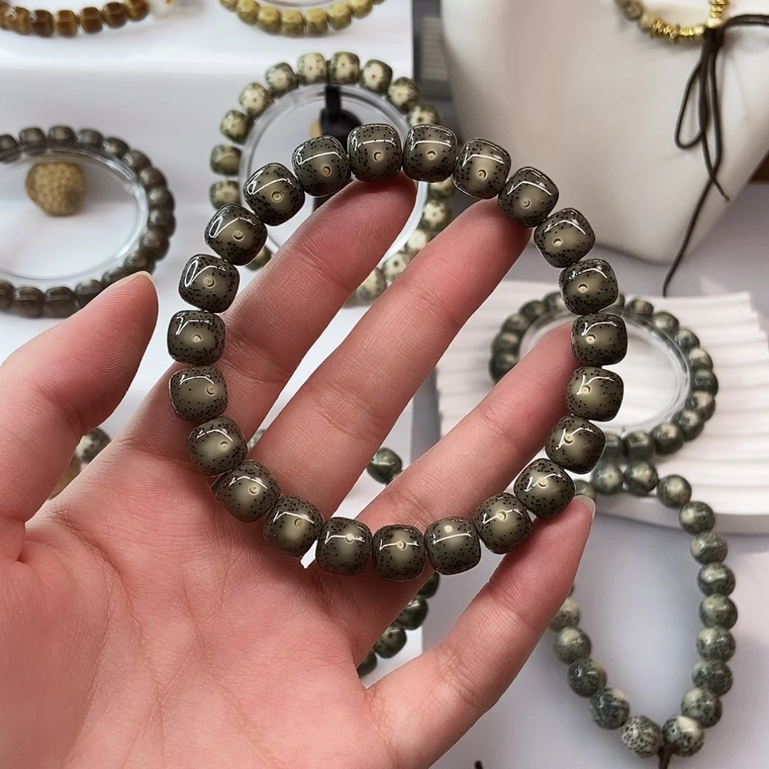 星月菩提手串卡10细星黑冰大眼睛m8