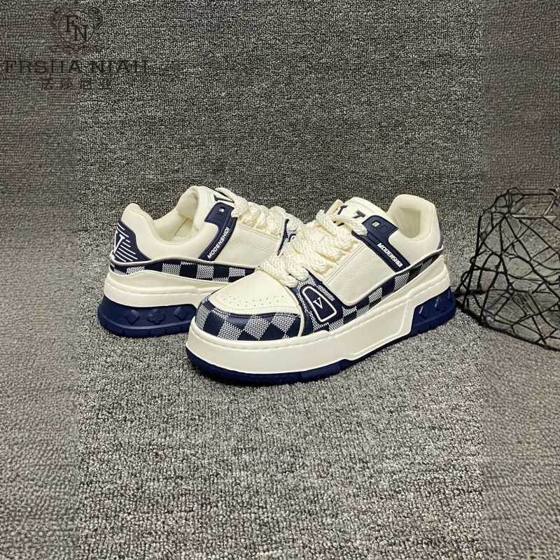 法莎尼亚秋季新款板鞋男款韩版百搭厚底运动休闲增高潮牌小白鞋子