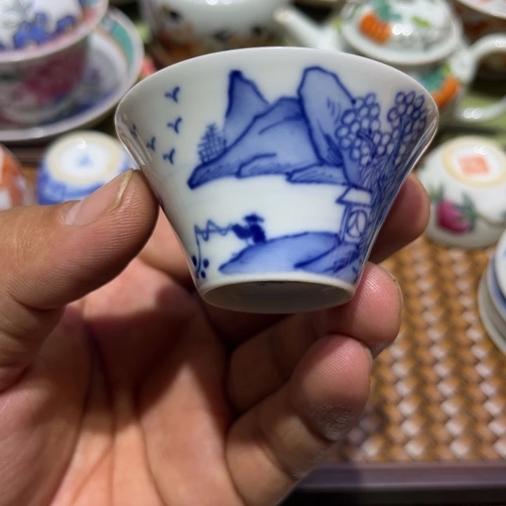 纯手绘精品盖碗杯