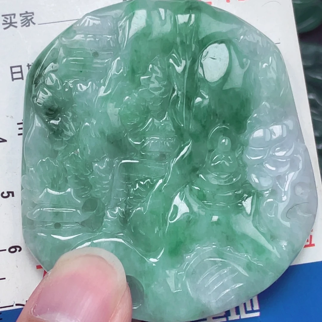 翡翠未镶嵌颈饰吊坠