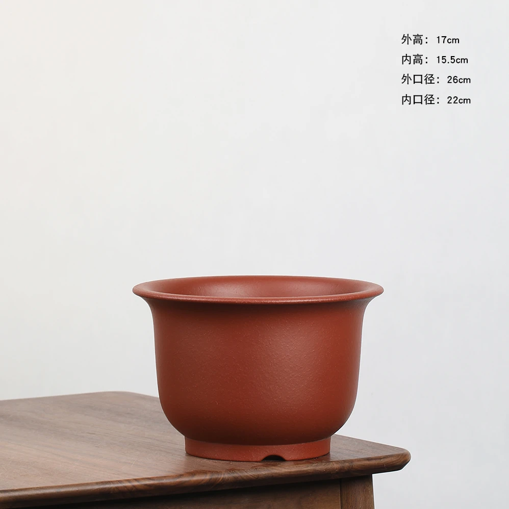 千禾紫砂万江全原矿高温手工大红袍金钟兰草君子兰蝴蝶兰室内造景