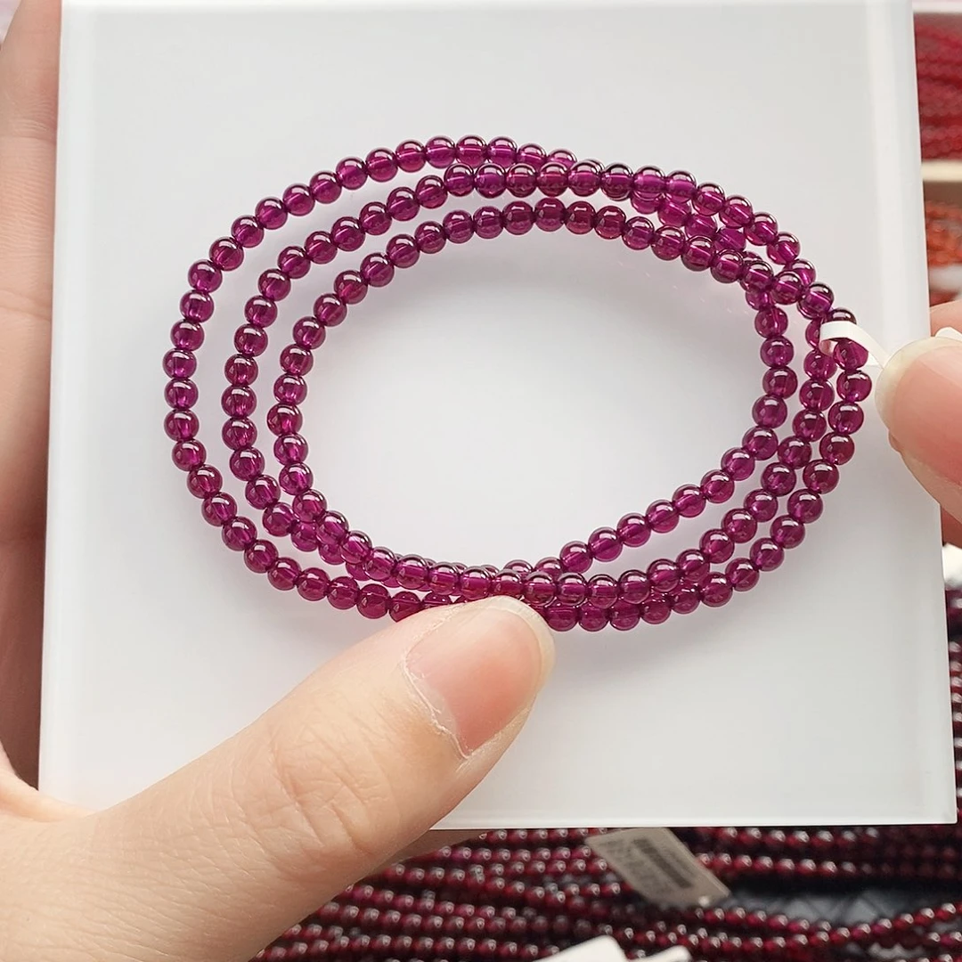 石榴石（紫牙乌）手链未镶嵌3.8mm