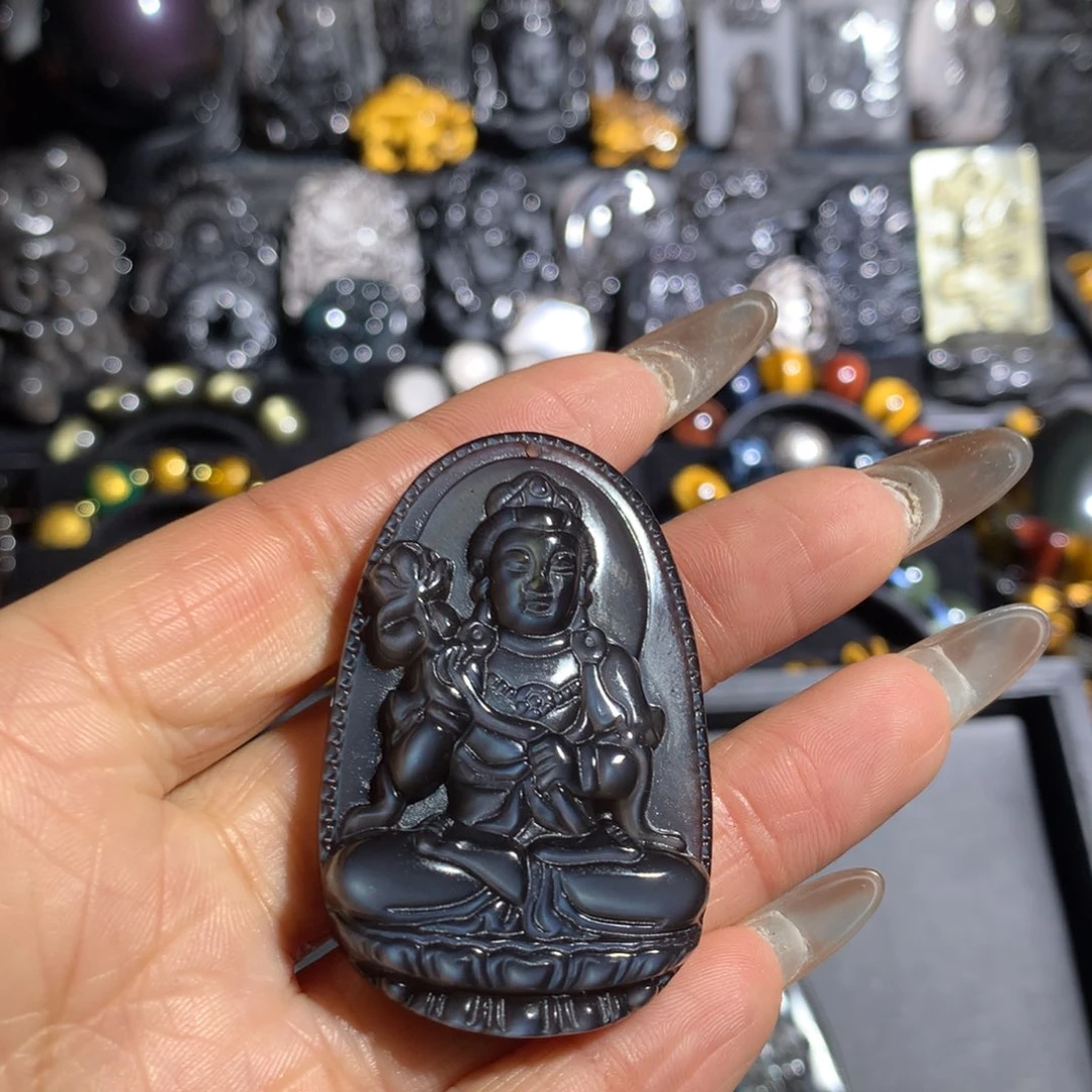 1***…黑曜岩未镶嵌吊坠(赠链)