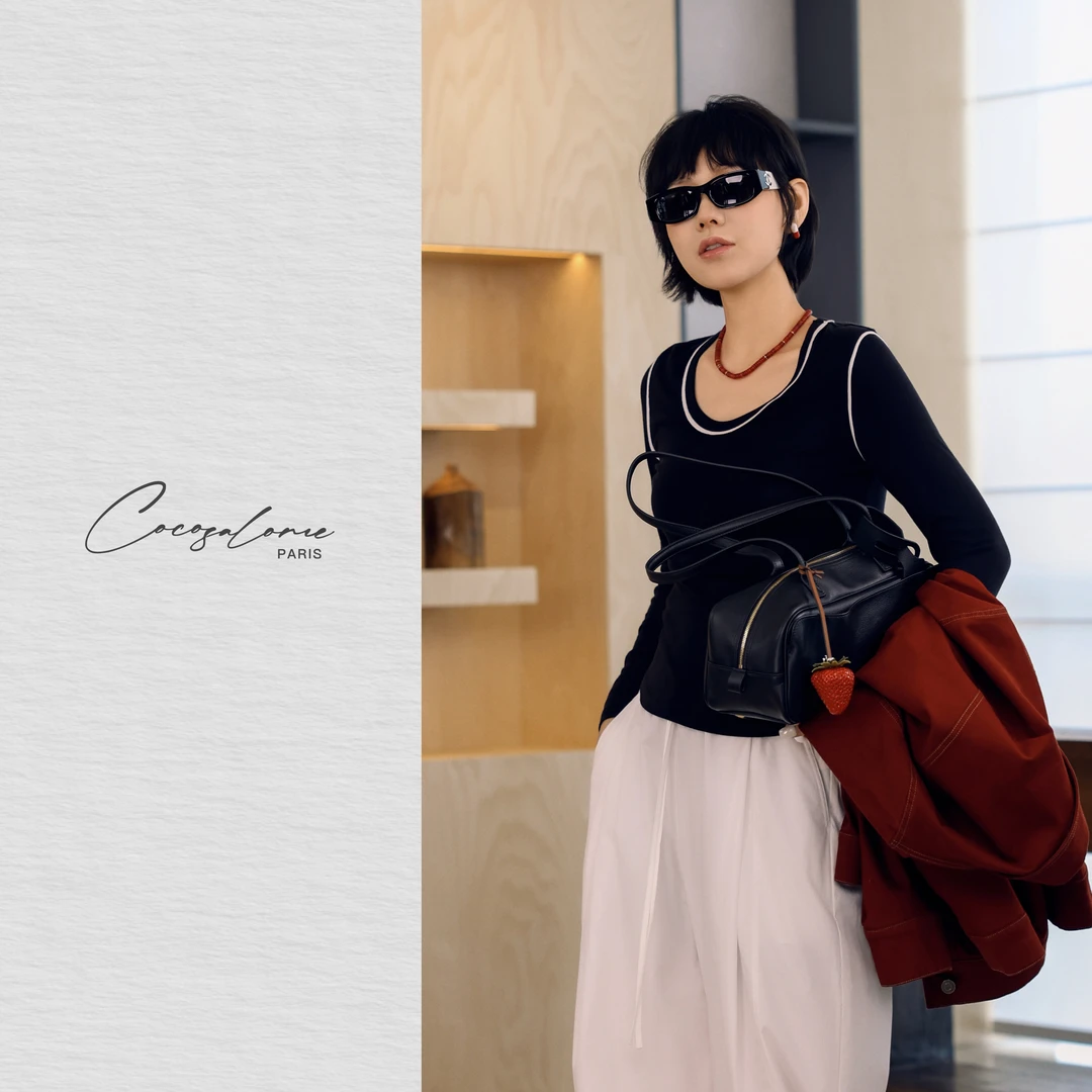 韩彬彬"舒服家"天丝+羊毛撞色线条显瘦柔滑弹力羊毛衫2053-1