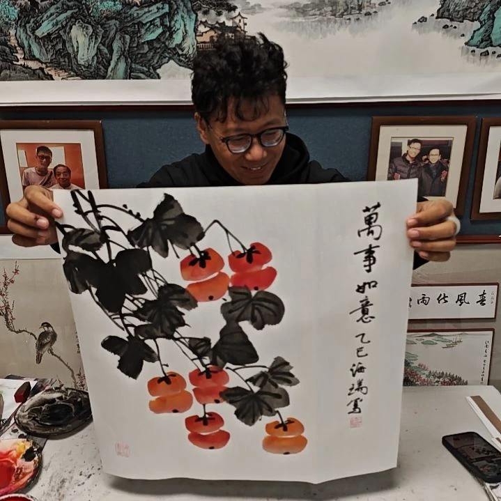 国画贾海瑞老师现场定制