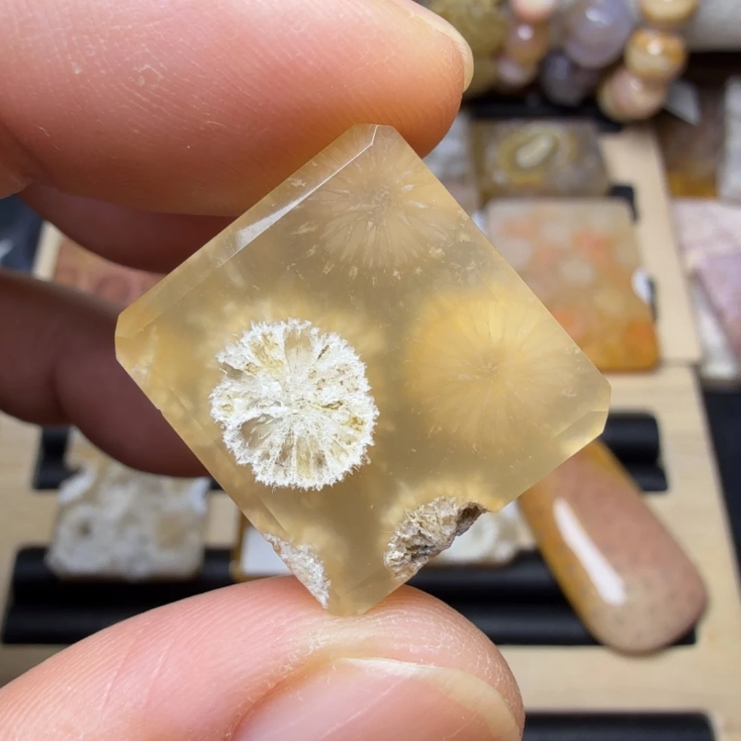 硅化玉未镶嵌纯天然色有机玉石保真色