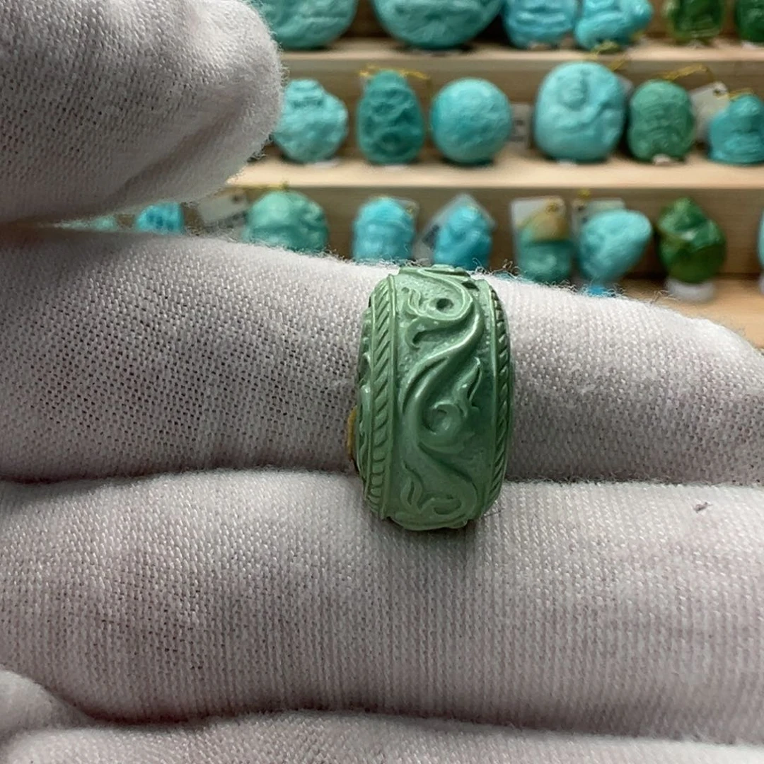 未镶嵌绿松石唐草珠16mm