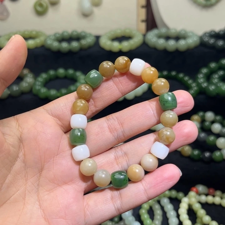 和田玉未镶嵌手链卡10