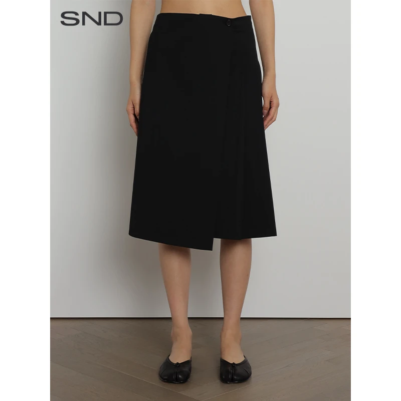 【THE MEANING OF 设计师品牌】SND SS25 不对称百褶长半裙
