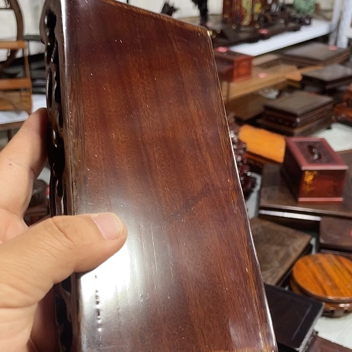 香榧木红木底座工艺品21.5
