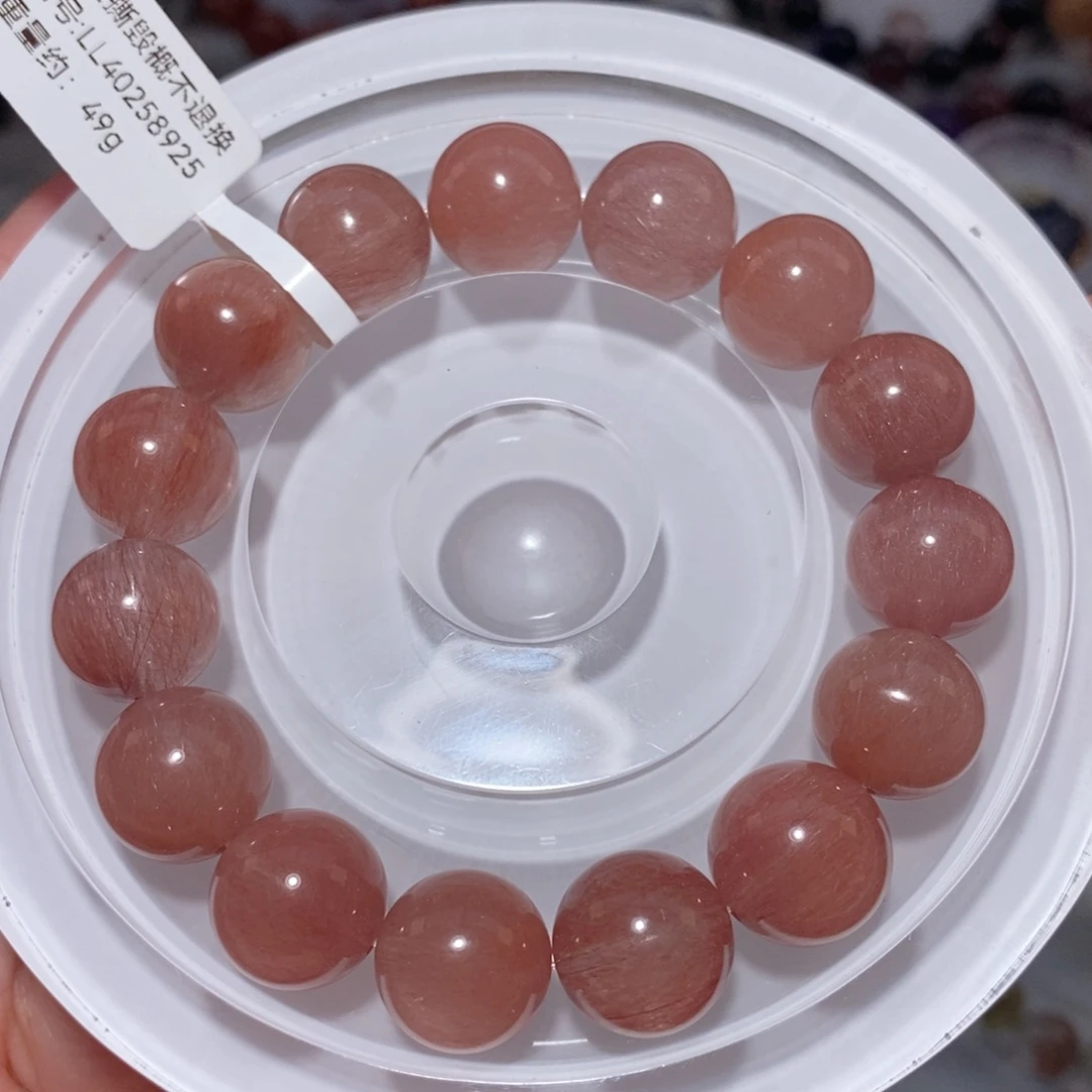水晶未镶嵌手链F粉兔毛13