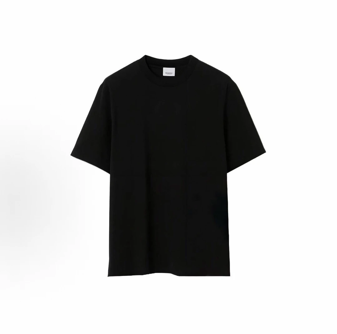 99新 BURBERRY/博柏利 纯色圆领宽松短袖T恤 男款 黑色