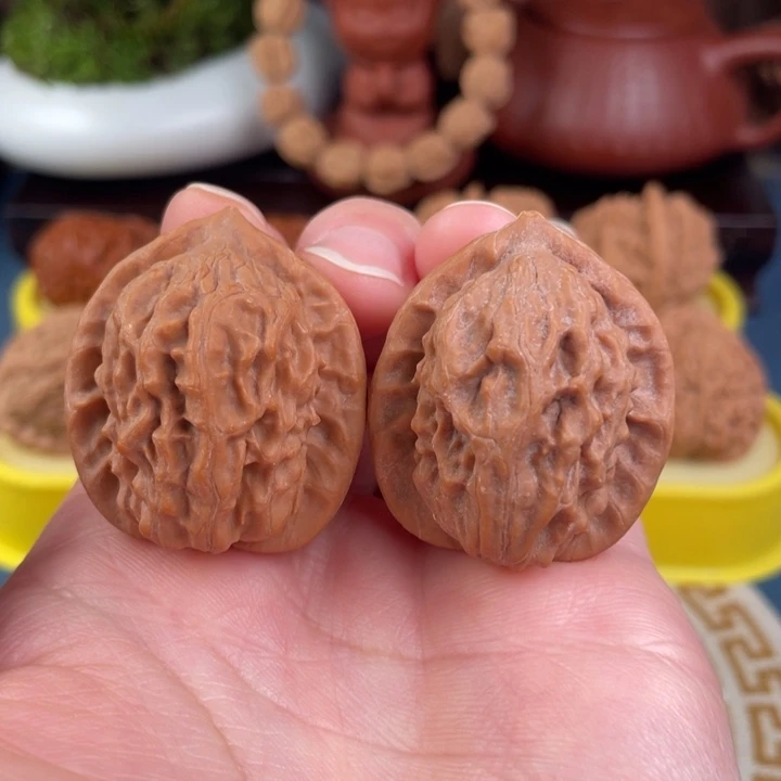 吊坠文玩核桃大红袍34