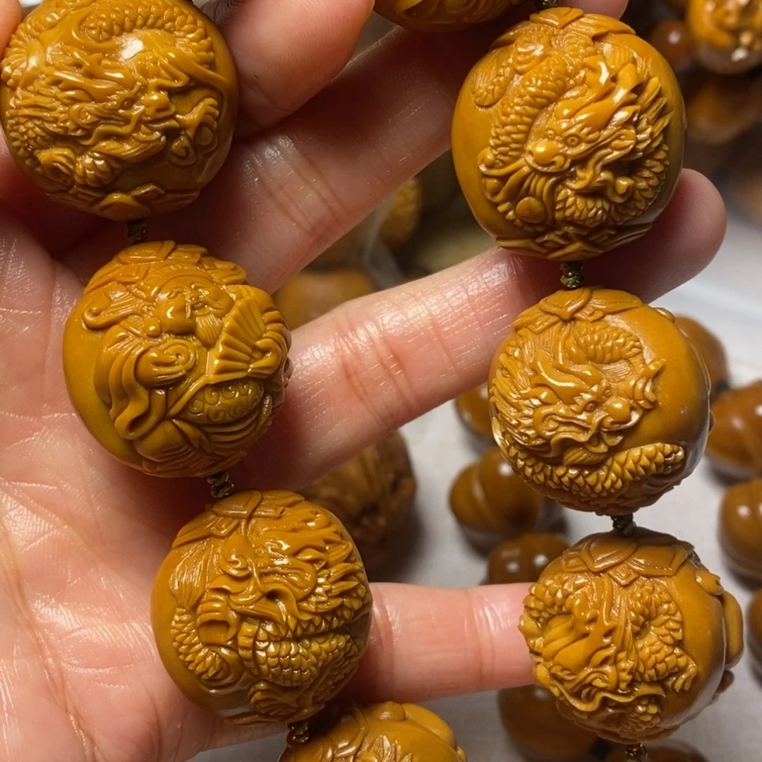 橄榄核手串/手链王*九龙财神