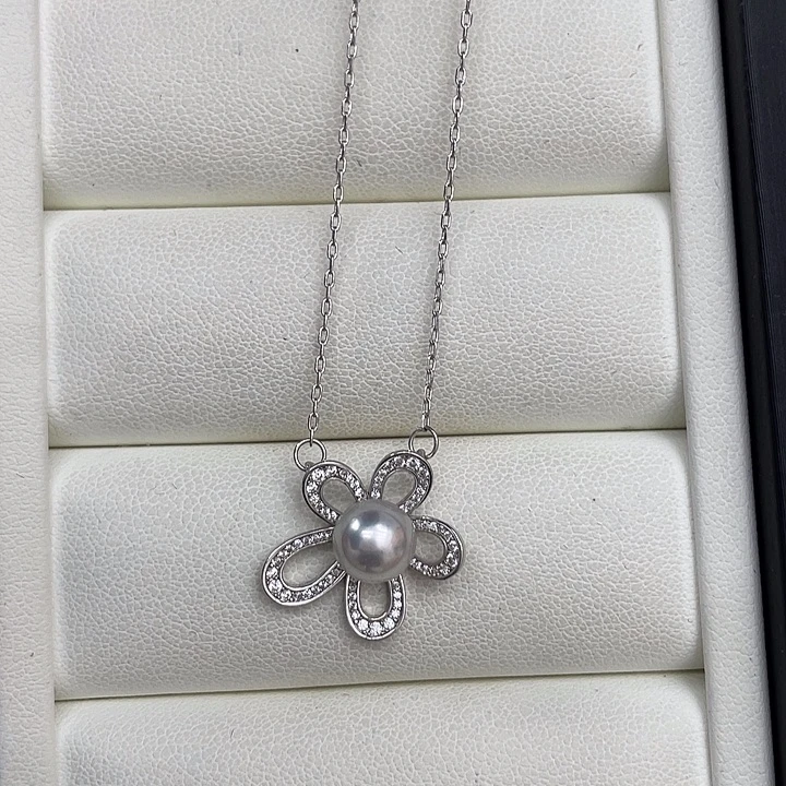 海水珍珠颈饰银S925镶嵌