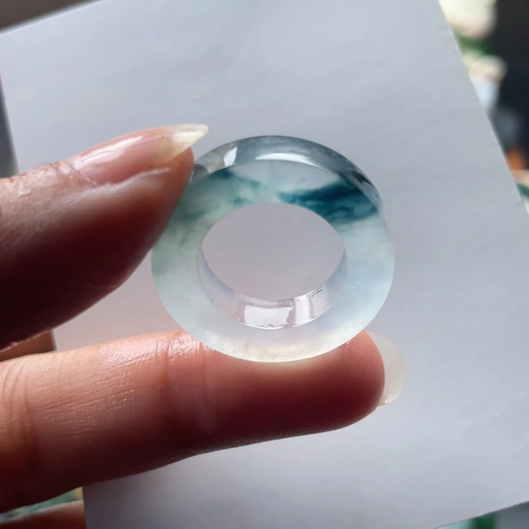 定制翡翠未镶嵌高冰蓝花